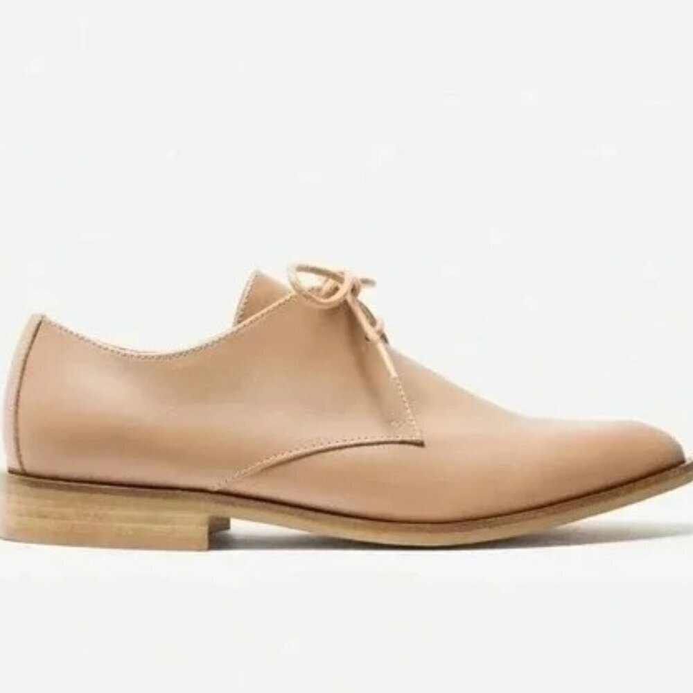 Everlane The Modern Oxford Blush Creme Leather Derby Shoes - Size 10.5 - Picture 16 of 16